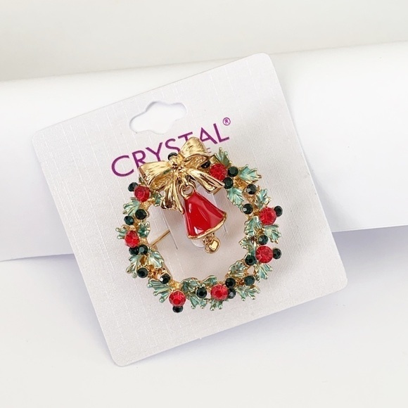 Jingle Bell Wreath Brooch🔔 - Picture 1 of 1